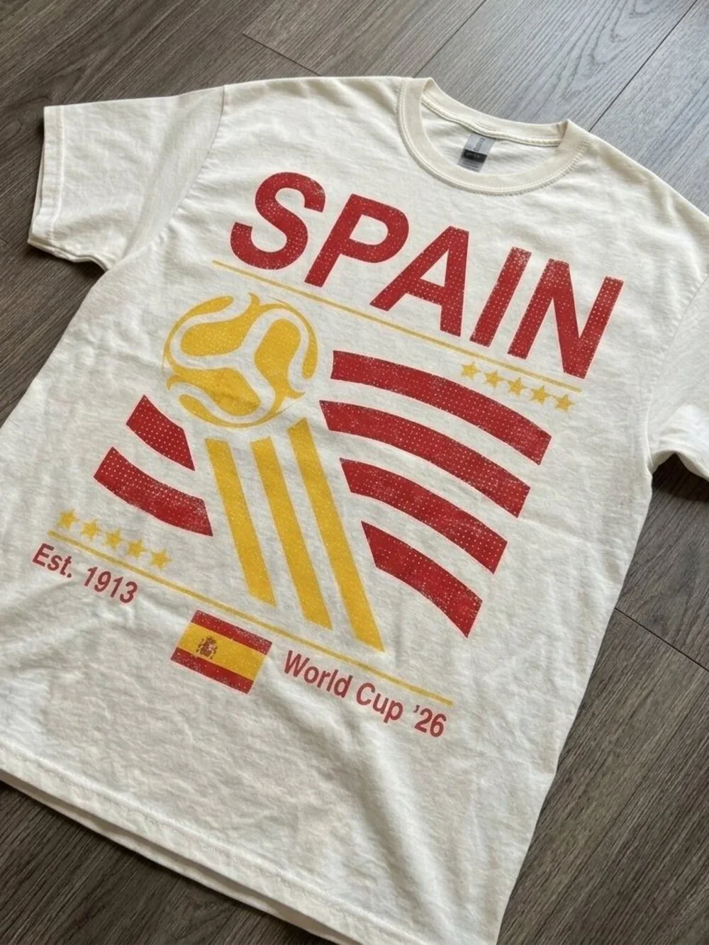 Vintage Spain Soccer Shirt, 90s Flag Spain Jersey World soccer white off